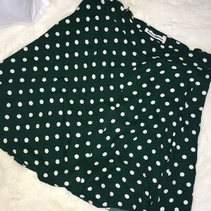 Reformation Polka Dot Flounce skirt